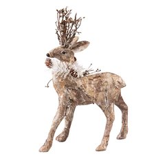  Nature Cerf debout Nature  23x15x35cm
