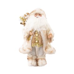   Père Noël Blanc avec bois de cerf  30cm