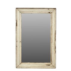 Schilliger Design  Miroir rectangle en teck ancien  60x92cm