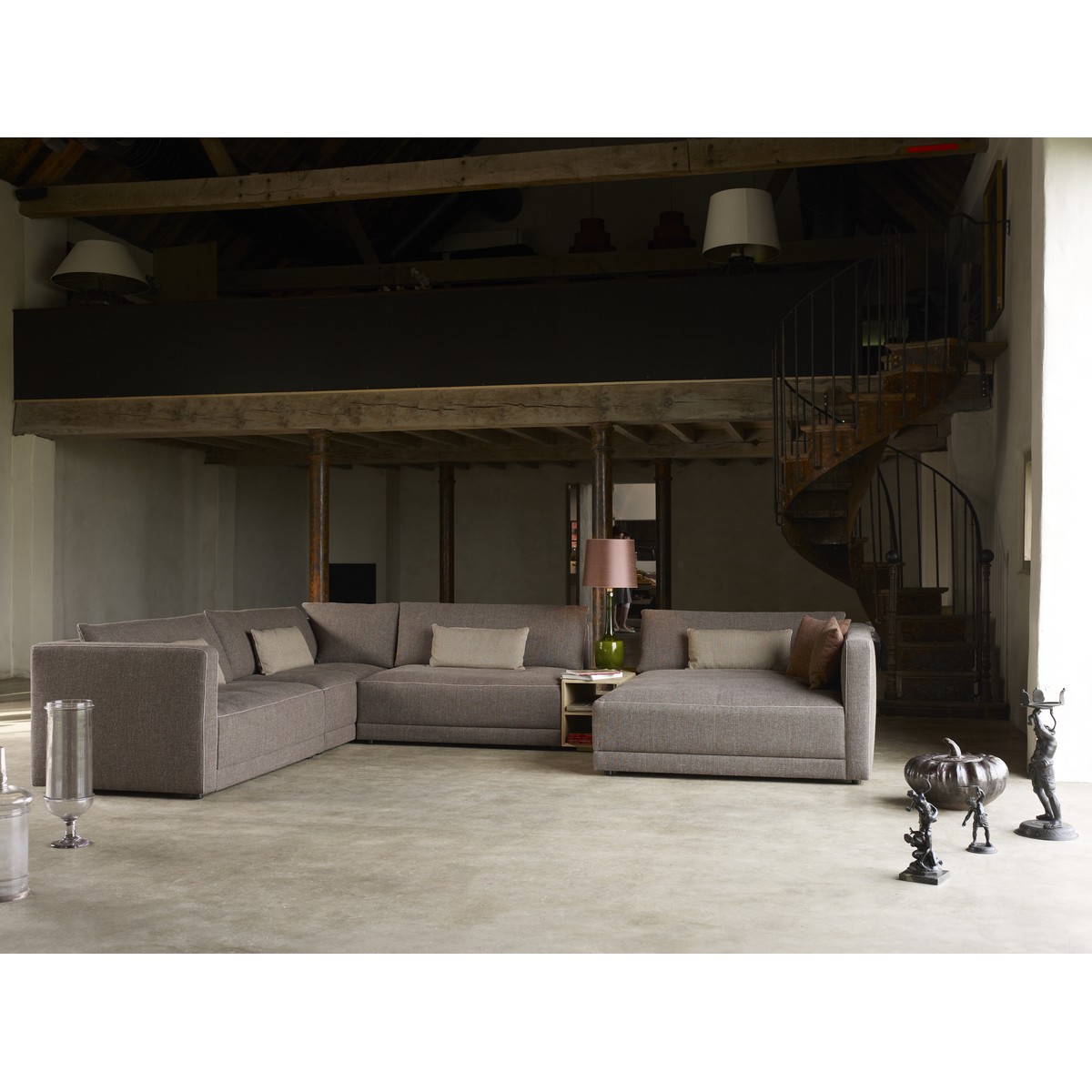  Plaza Pouf de fin Plaza Multi-couleurs 100x96x46cm