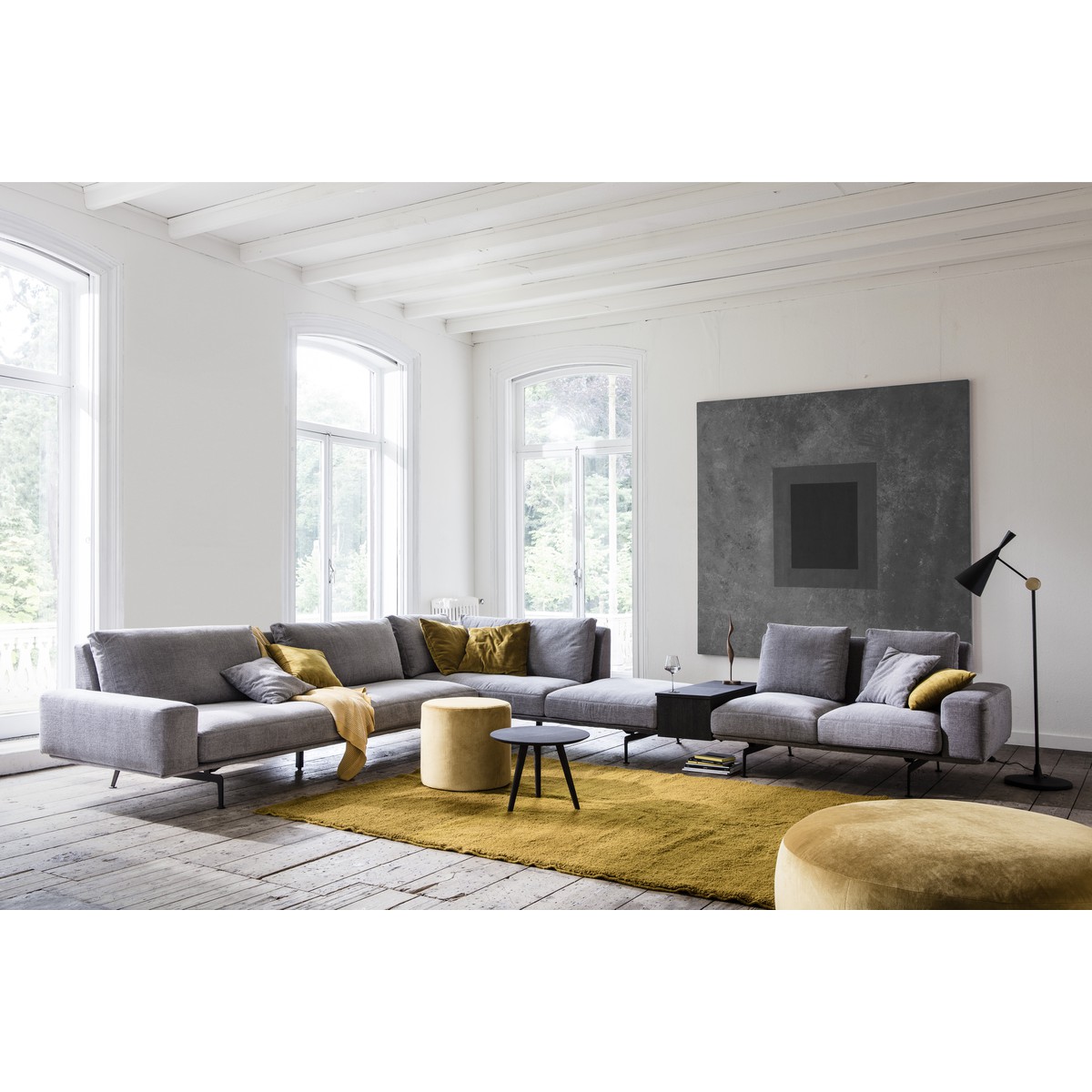  Zico Canapé Zico 3,5 places 1 accoudoir G/D Multi-couleurs 216x99x86cm