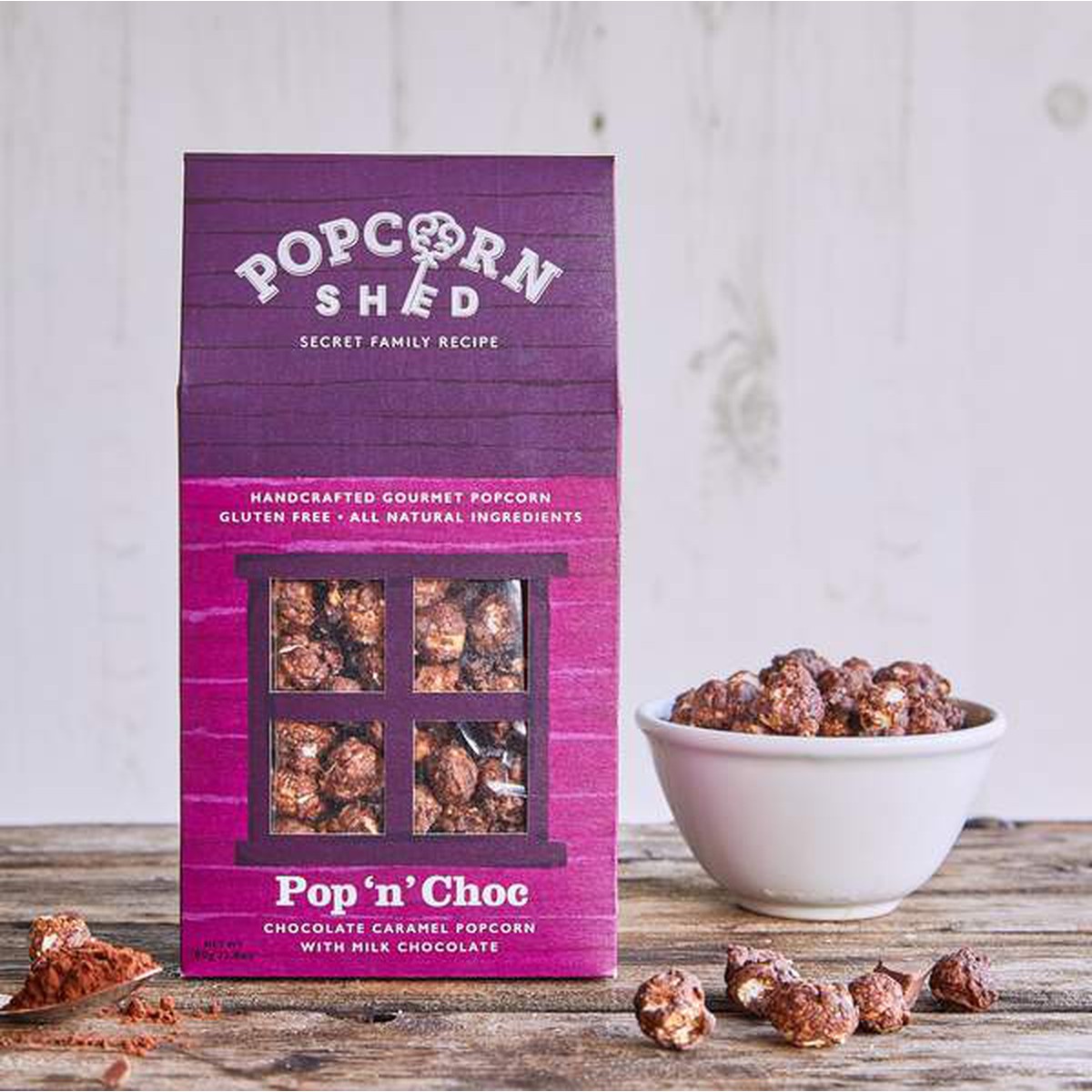 Popcorn Shed  Popcorn Caramel et Chocolat lait 80gr  80gr