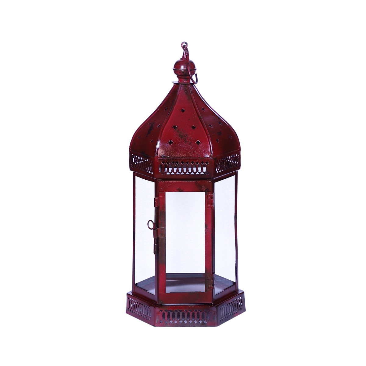 Schilliger Design  Lanterne Héxagonale Odyssée Rouge cerise 23x23x50cm