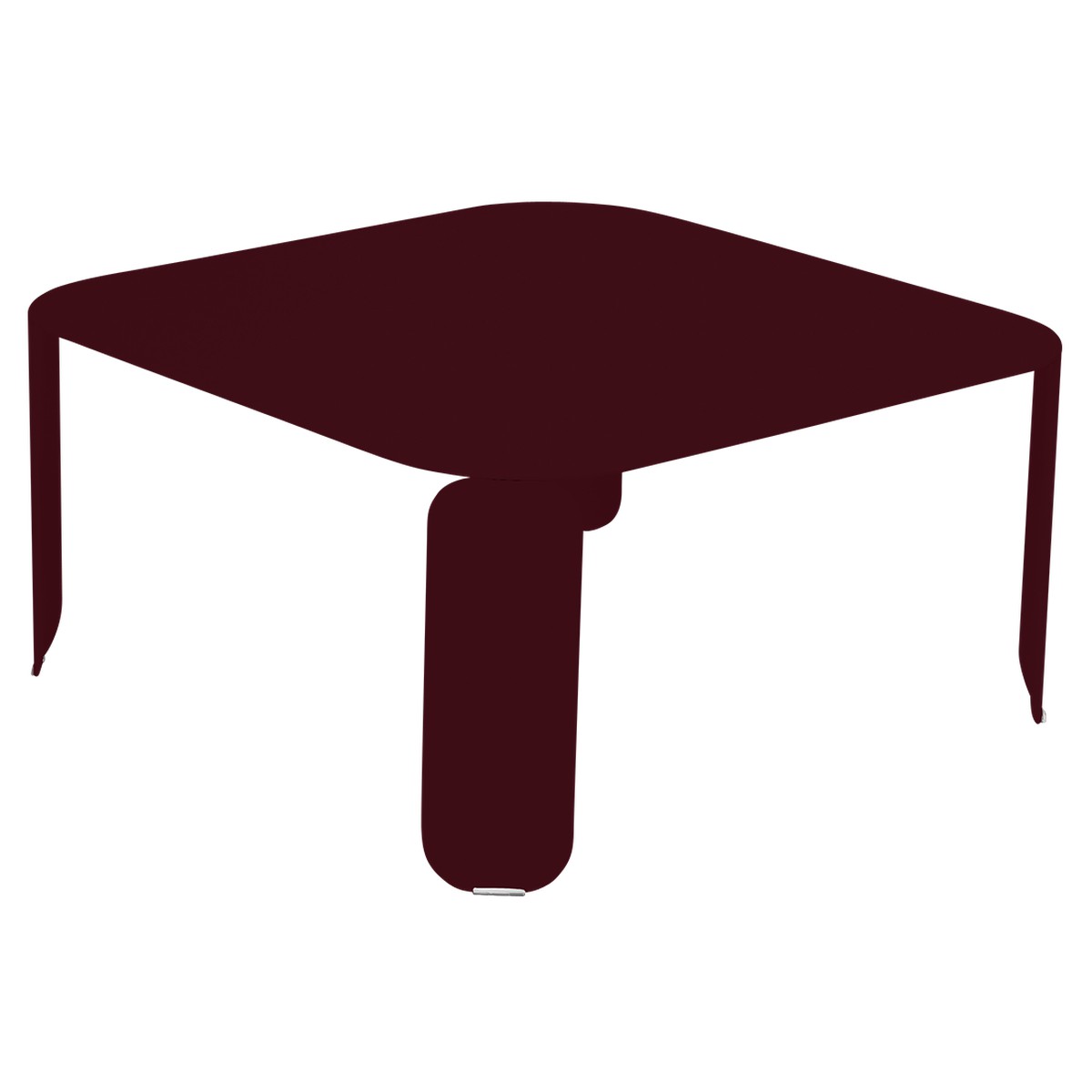 Fermob Bebop Table basse Bebop carre H42 Rouge lie de vin L 90 x l 90 x H42cm
