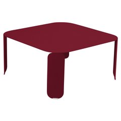Fermob Bebop Table basse Bebop carre H42 Rouge groseille L 90 x l 90 x H42cm
