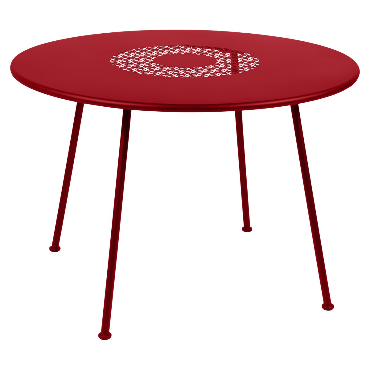 Fermob Lorette Table Lorette ronde Rouge cerise L 110 x l 110 x H74cm Diam : 110