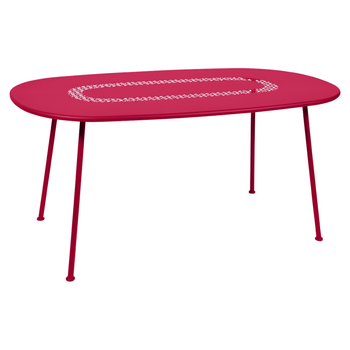 Fermob Lorette Table Lorette oval Rouge rose bonbon L 160 x l 90 x H74cm