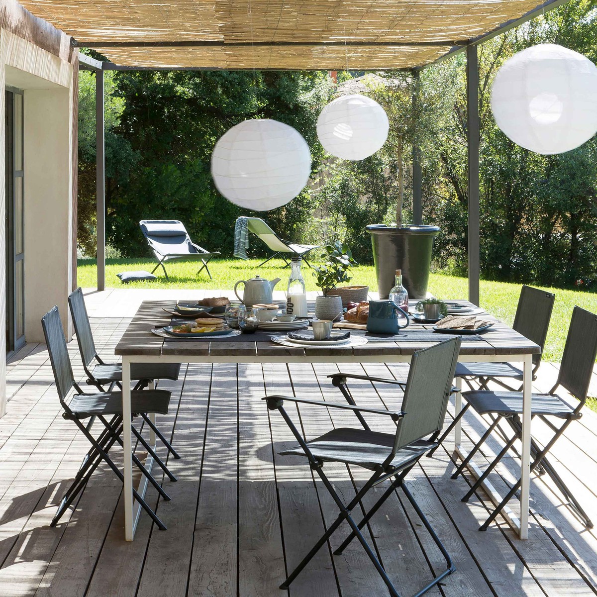 Lafuma Mobilier Anytime Chaise Mer du Nord Anytime Noir ébène 87x49x50cm