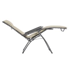 Lafuma Mobilier PRIVILEGE Fauteuil relax Evolution Hedona Blanc argent 114x85x69cm