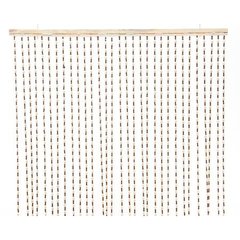   rideau perles bois naturel. 1.5x90x200cm  1.5x90x200cm