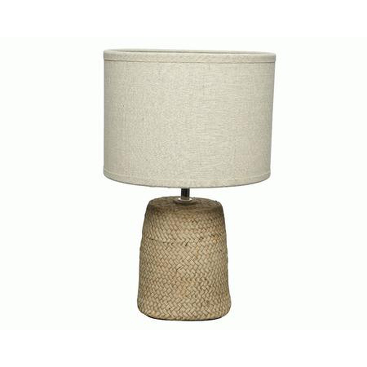   Lampe beton struture Bambou avec abat-jour en lin. Douille E27. dia23x36.5cm  dia23x36.5cm