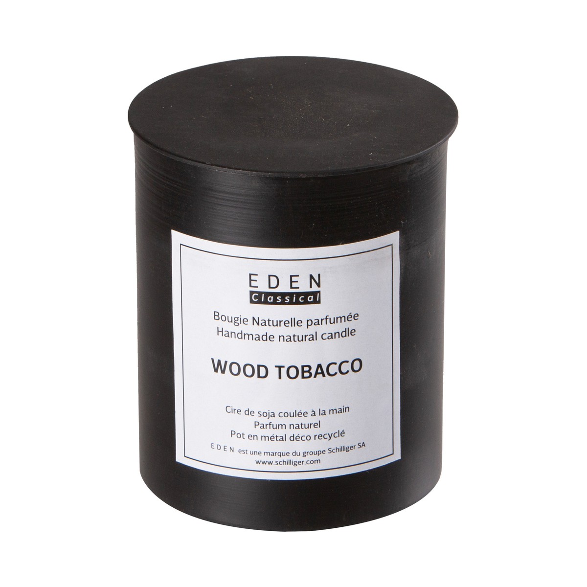 Schilliger Design EDEN Classical Bougie Parfumée Wood Tabacco, Eden Classical  10x10x12.5cm