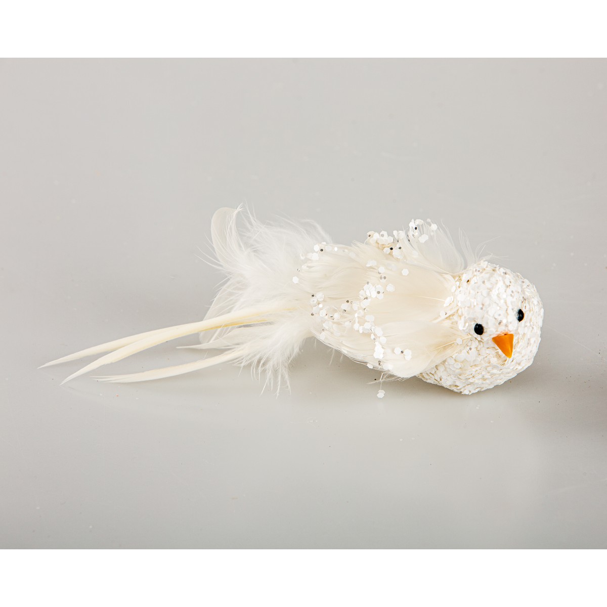 Schilliger Design  Oiseau blanc à pince  15x5x5cm
