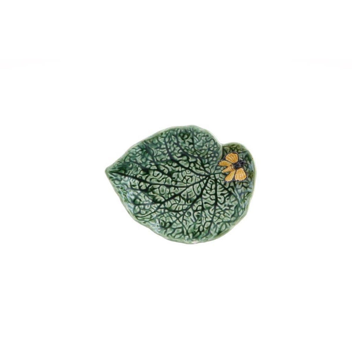 Bordallo Papillon Feuille Bégonia avec Papillon  19.8x15.5x4.2cm