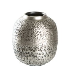 Schilliger Design  Vase soliflore martelé à la main en points Gris plomb 10x12cm