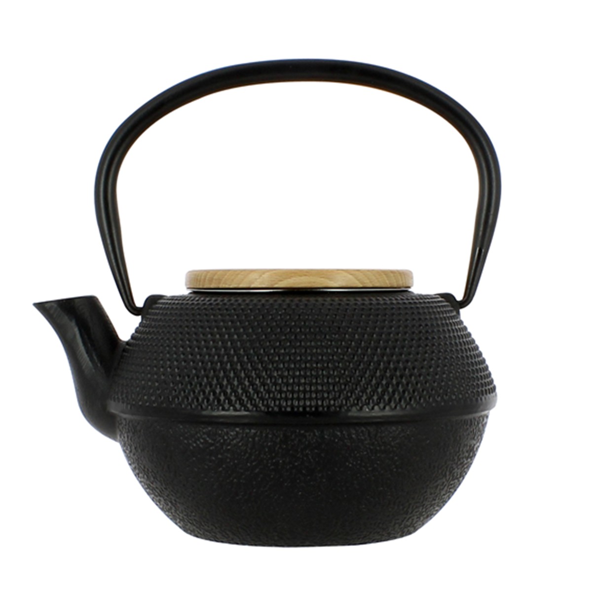 Théières & cafetières, Kusmi Tea Théière fonte 1,2L noire couvercle bois  avec filtre inox 1.2L
