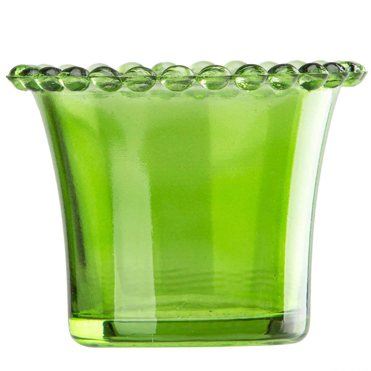Schilliger Sélection  Lumignon bordure perlée Vert bouteille 6.5x6.5cm