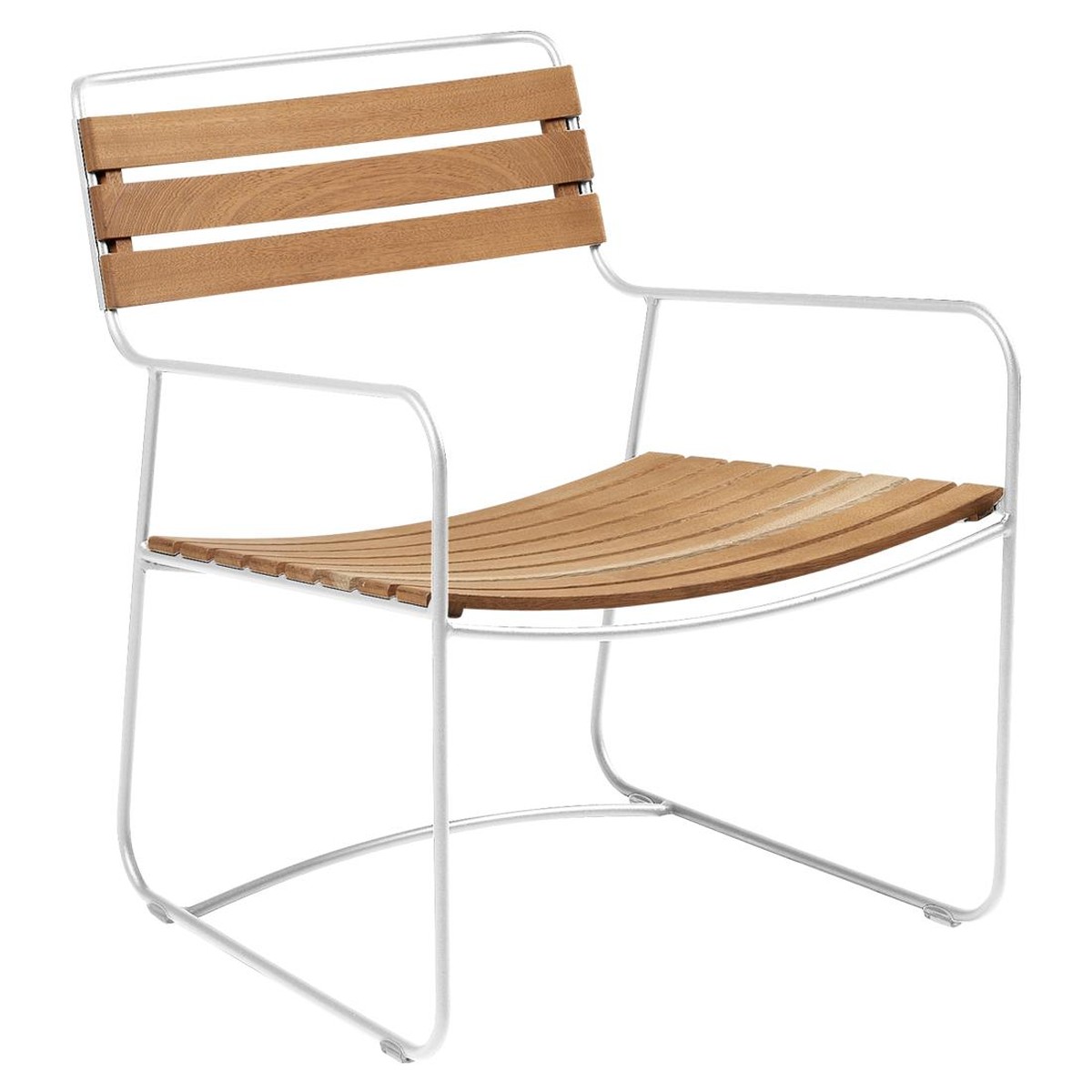 Fermob Surprising Fauteuil bas Surprising Teck Blanc L 71 x l 62 x H73cm