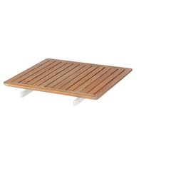 Barlow Tyrie Layout Table de pont Layout 80cm carrée en teck Blanc 