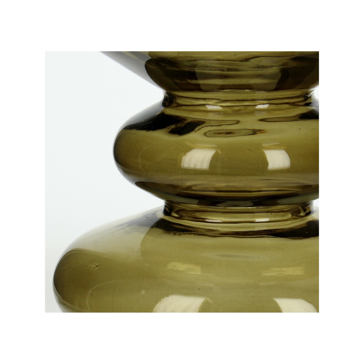 Schilliger Sélection  Vase déco en verre vert  12x12x27cm