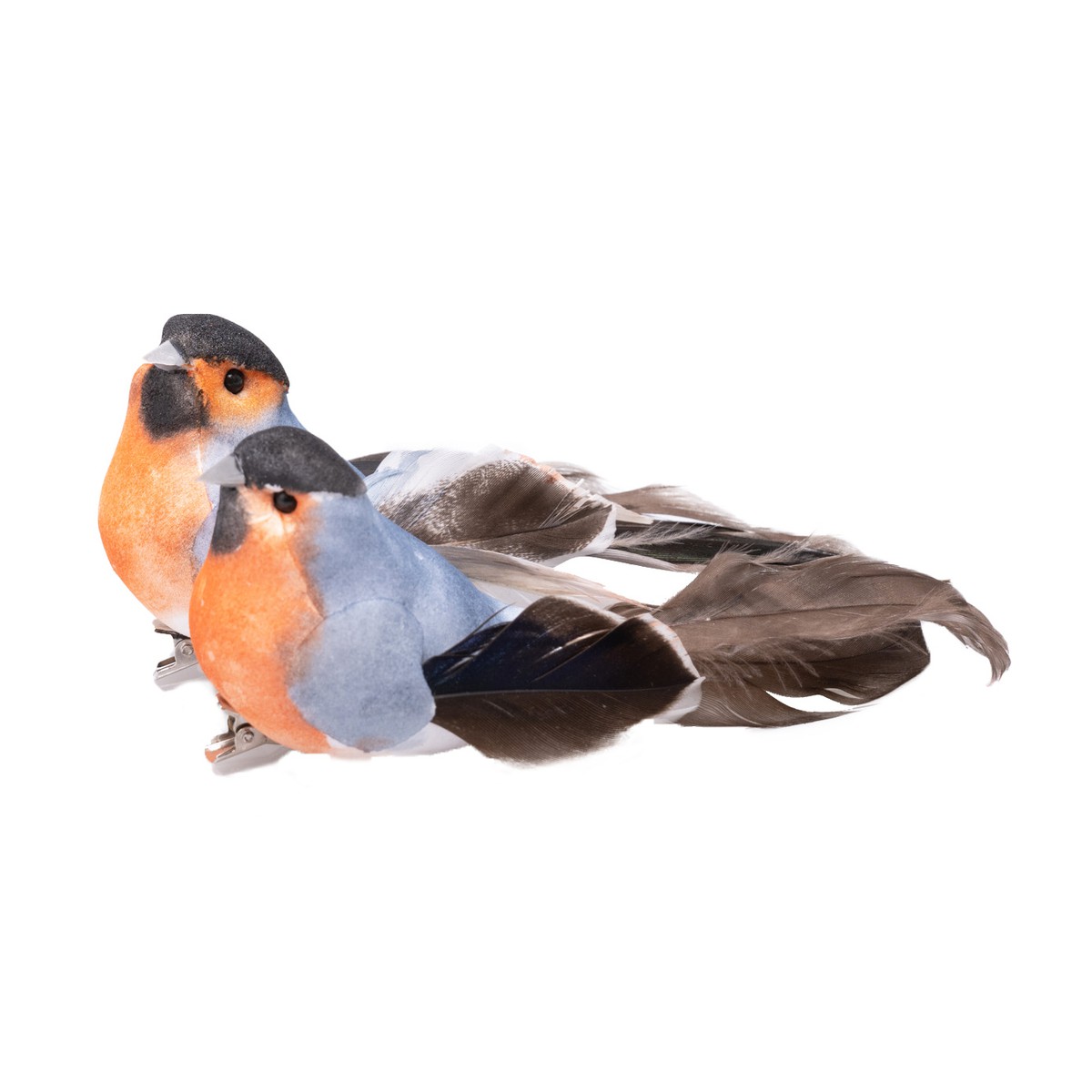 Schilliger Design  Oiseaux gris en boite 2pcs  12x4x5.5cm