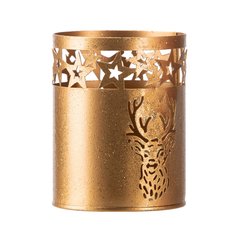 Schilliger Design  Lumignon Cerf avec étoiles Jaune d'or 7x7x9cm