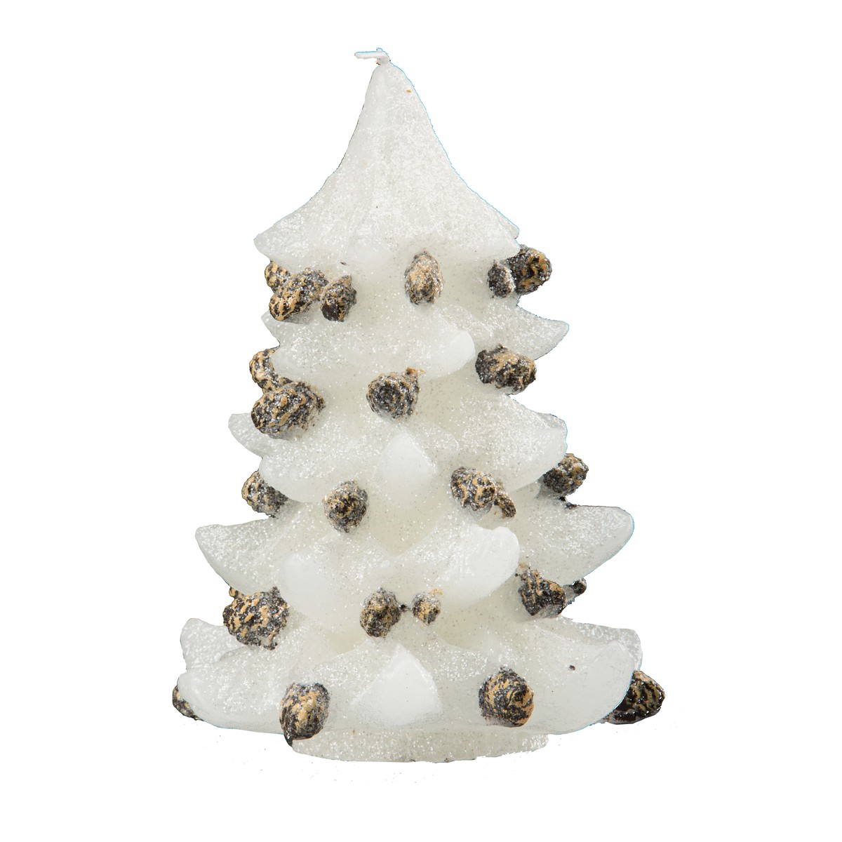 Schilliger Design  Bougie Sapin blanc Blanc neige 12.5x13.5x19.3cm