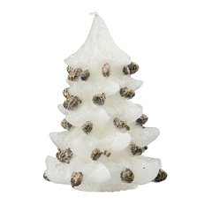 Schilliger Design  Bougie Sapin blanc Blanc neige 12.5x13.5x19.3cm
