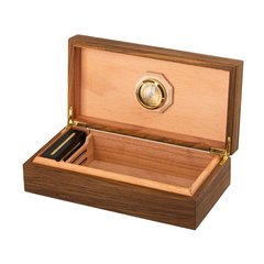 Schilliger Sélection  Cave à cigare avec hygromètre en teck  26.5x13.5x7cm