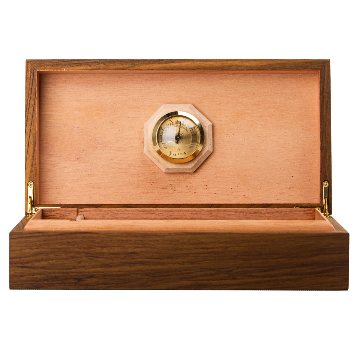 Schilliger Sélection  Cave à cigare avec hygromètre en teck  26.5x13.5x7cm