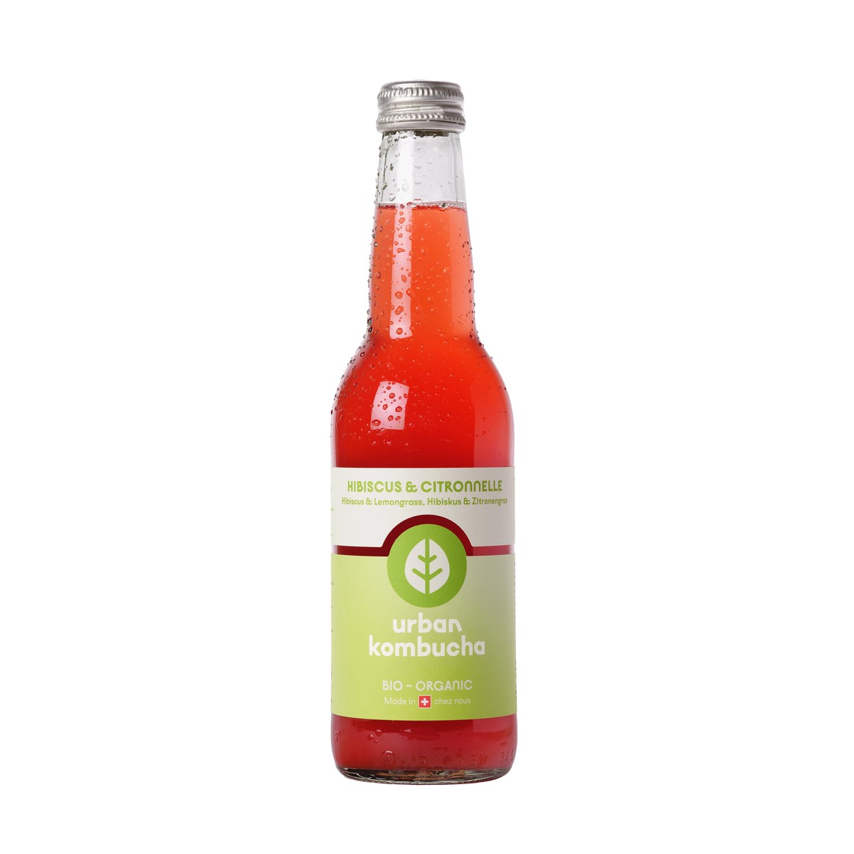  Urban Kombucha Thé pétillant Kombucha BIO Citronnelle Hibiscus Sans couleur 33cl