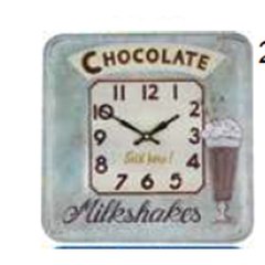   Horloge Square Chocolat SQ/CHOCOLATE  31cm