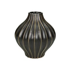 Schilliger Sélection  Vase en grès noir  14x14x15cm