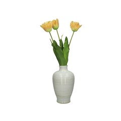 Schilliger Sélection  Vase en grès blanc  18x18x30cm