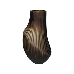 Schilliger Sélection  Vase en verre taillé marron  27x27x49cm