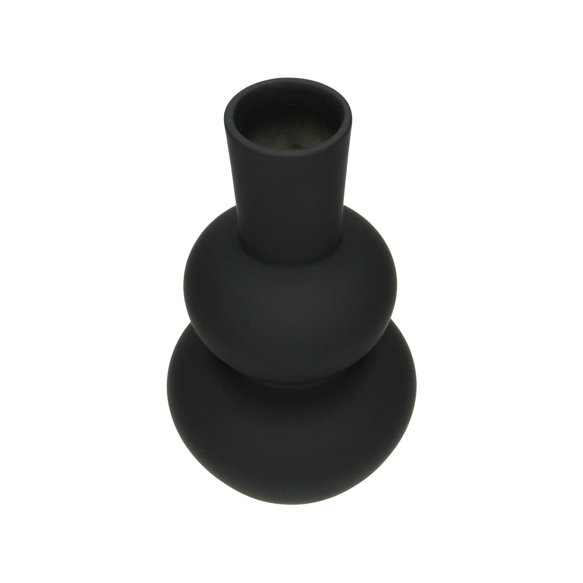 Schilliger Sélection  Vase en faïence noir  10.7x19.7cm