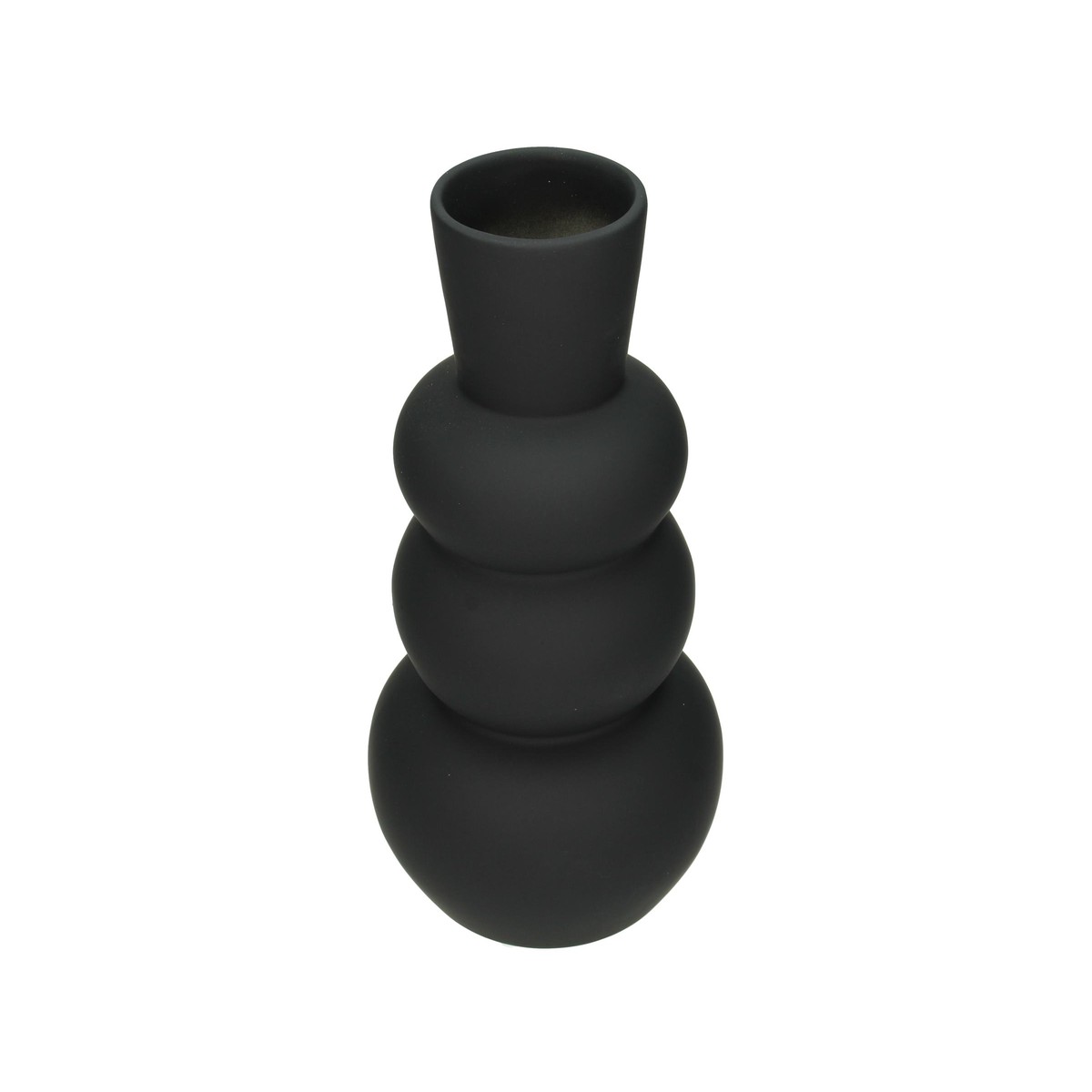 Schilliger Sélection  Vase en faïence noir  12.8x28.7cm