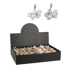 Schilliger Sélection  Mini boules sur pique 10pcs (2 nuances de couleurs aléatoires) Blanc 2cm