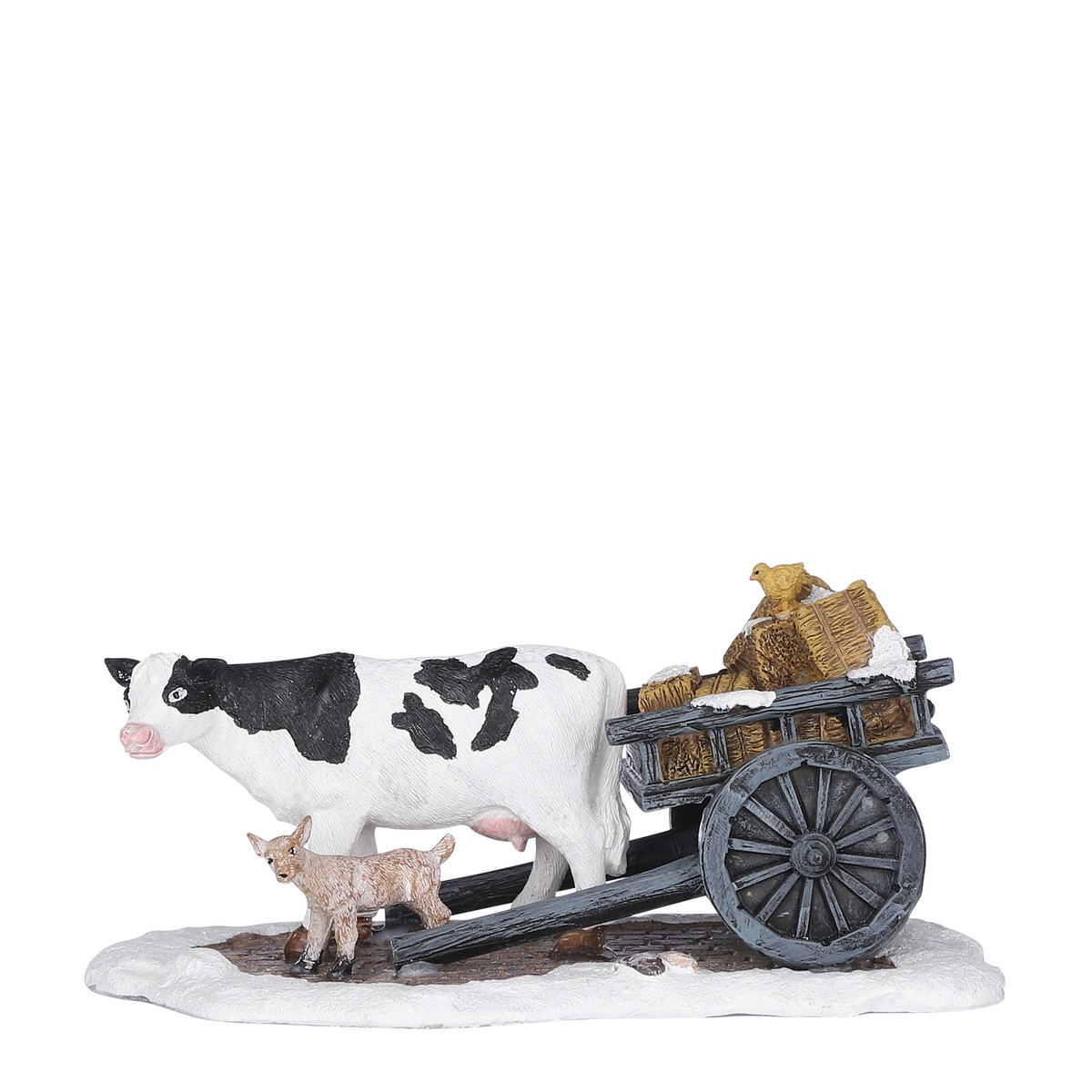 Luville  La vache et la charrette  16x8x7.5cm