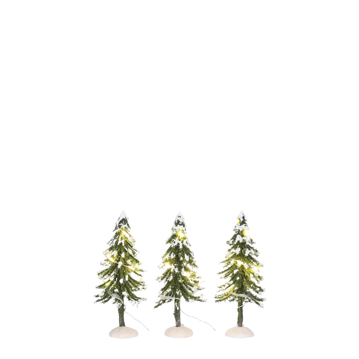 Lot De 5 Petits Sapins De Noël Illuminés En Verre Doré - Hauteur 35.5 Cm - Décoration De Table Ou Centre De Table