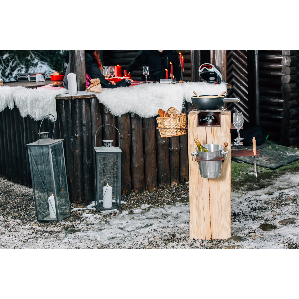 Schilliger Sélection  Bar à fondue Nature 17pièces  75x59x98.5cm