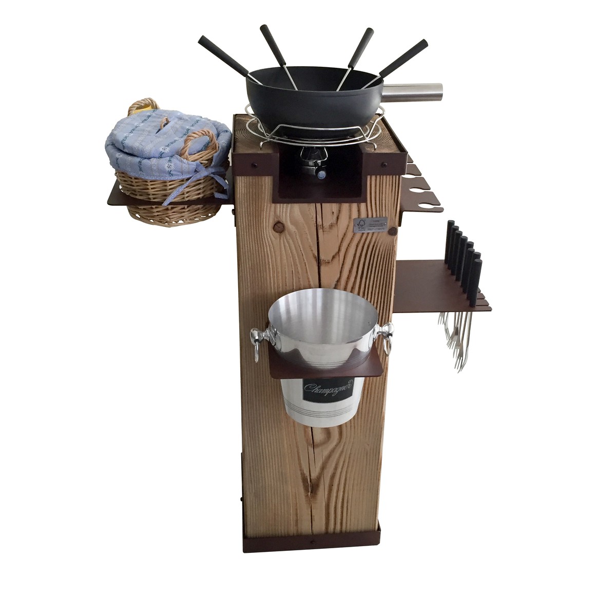 Schilliger Sélection  Bar à fondue Nature 17pièces  75x59x98.5cm