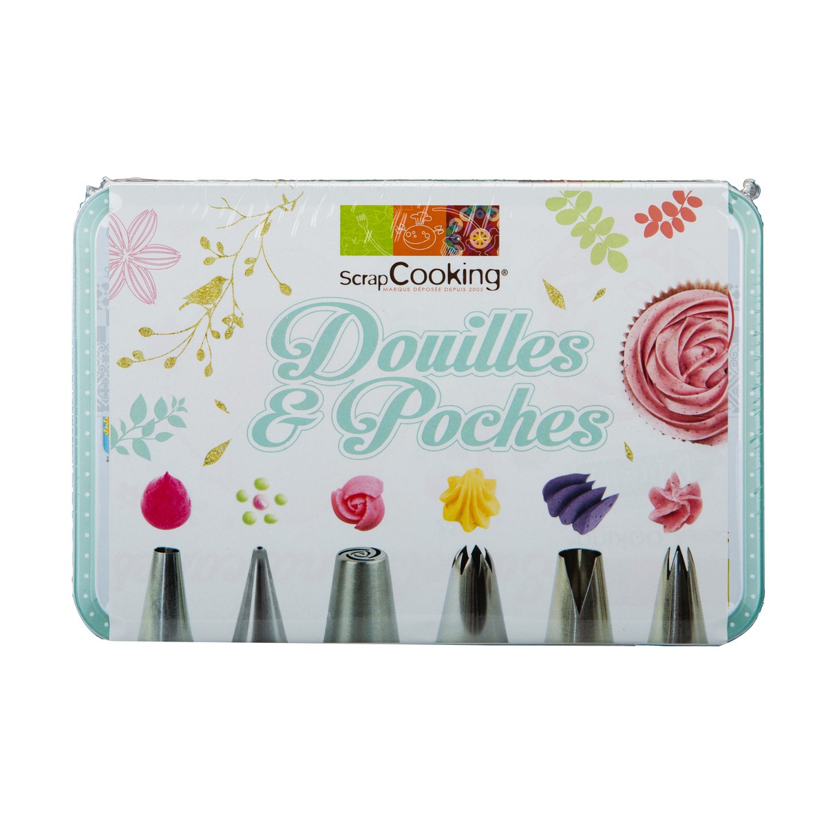 Kit Pâtisserie SCRAPCOOKING – 6 Douilles Inox Et Poches Jetables