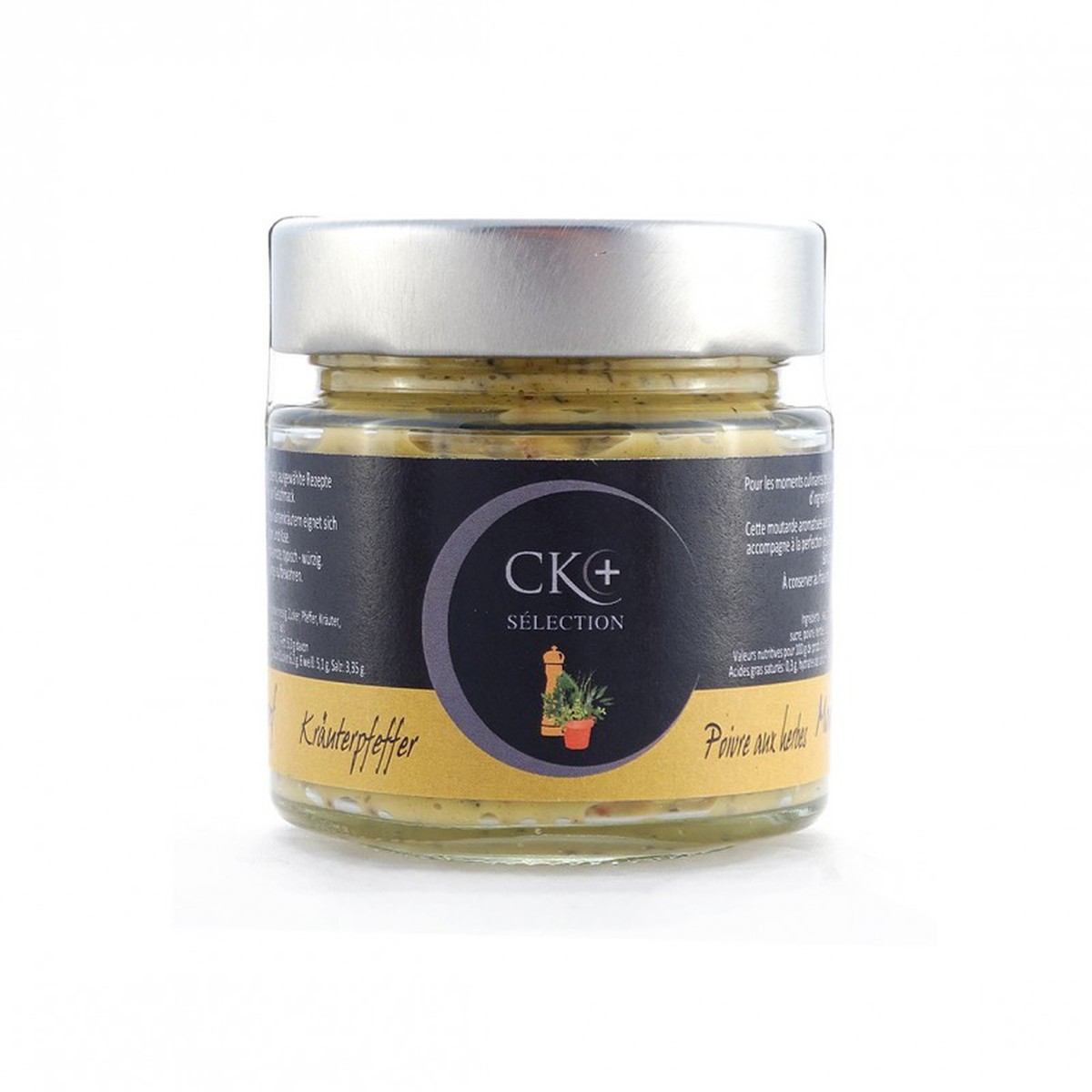 CK Plus  Moutarde Gourmet Poivre aux Herbes 115ml  115ml