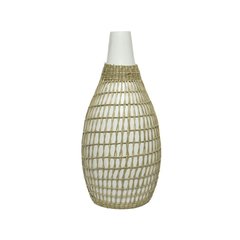 Schilliger Sélection  Vase en bambou allongé blanc  20x45cm