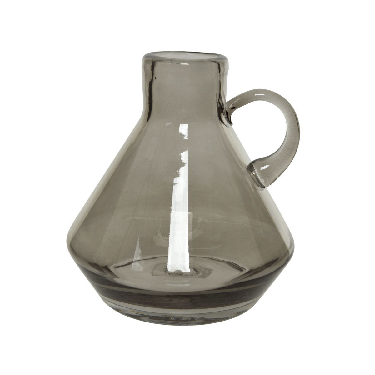 Schilliger Sélection  Vase en verre gris  16x16.5cm