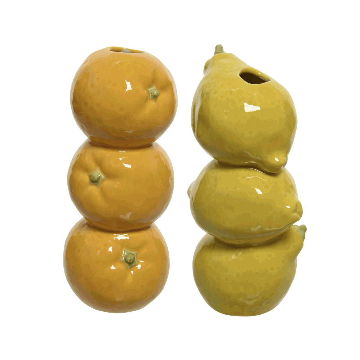Schilliger Sélection  Vase Citron/Orange, vendu à la pièce, desgin variés  8.5x10.5x19.5cm