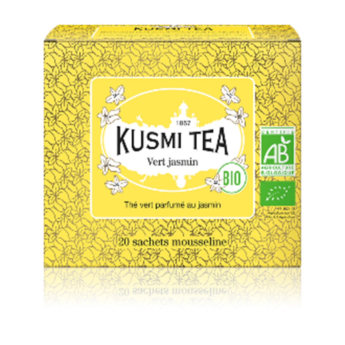 Kusmi Tea  Vert Jasmin Bio - Etui 20 sachets mousseline - 40gr  40gr