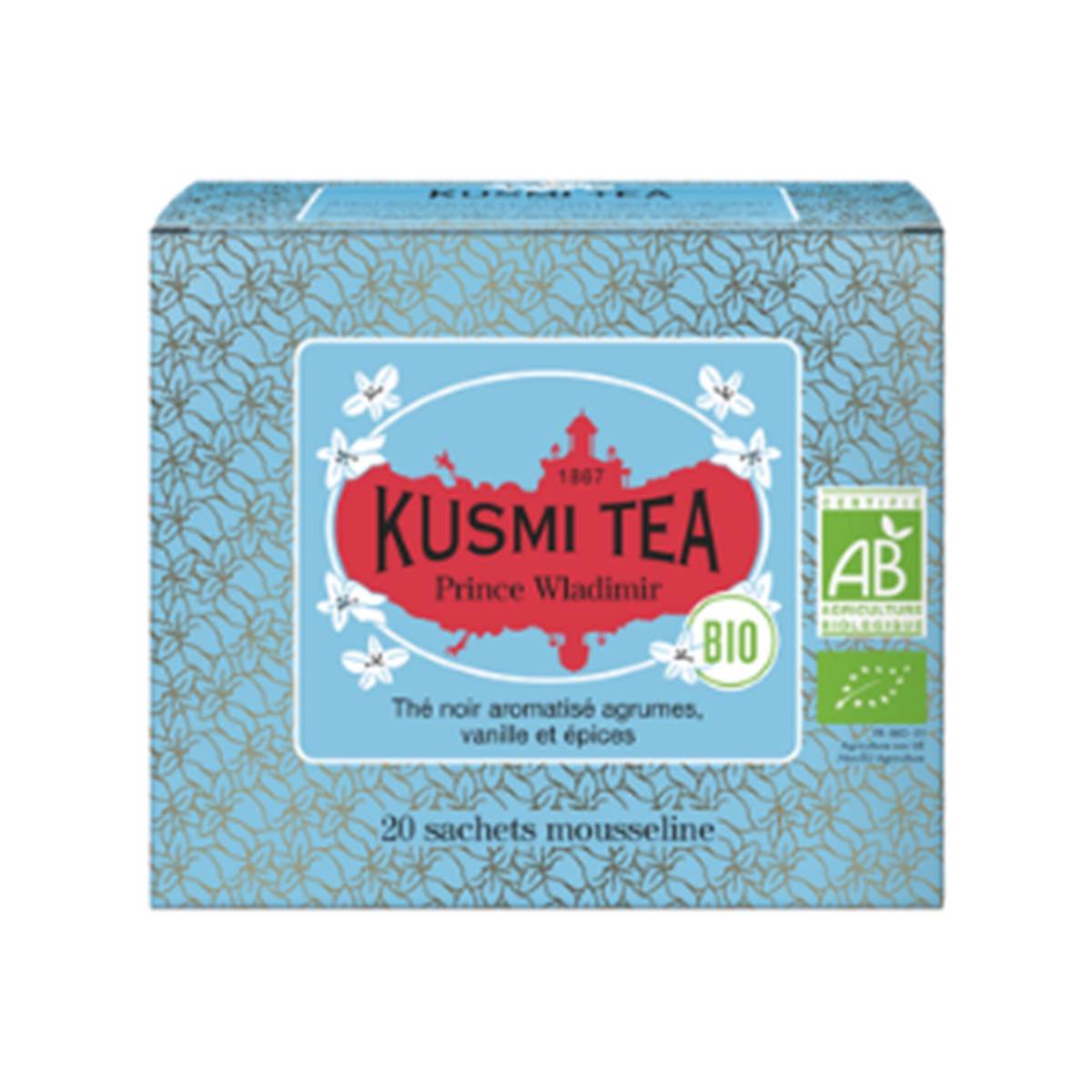 Kusmi Tea  Prince Vladimir Bio - Etui 20 sachets mousseline - 40gr  40gr