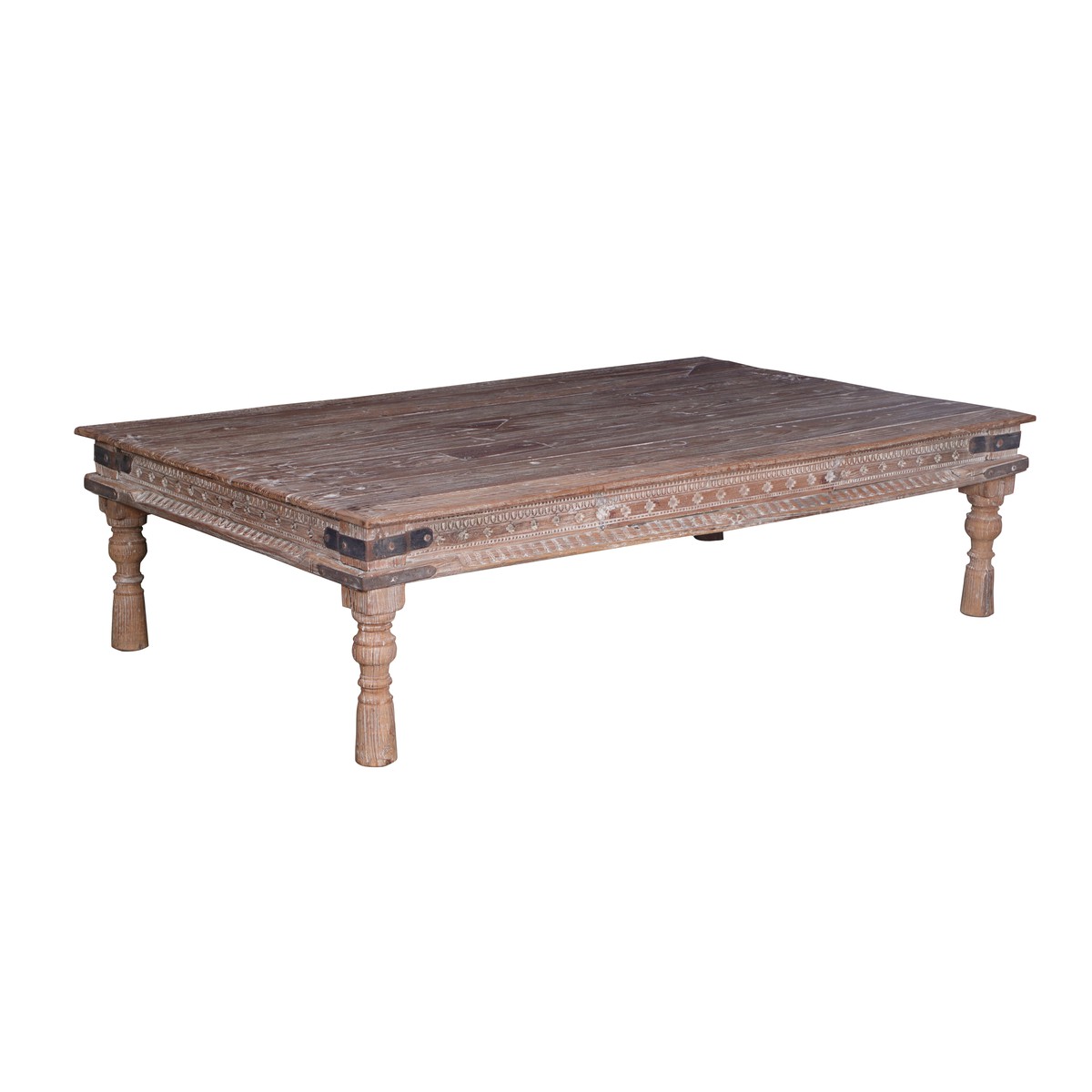 Schilliger Design  Table basse en teck ancien  178x107x48cm